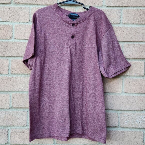 Bold Blue Boy's Shirt Size 12 Light Maroon 2 Button Casual - Picture 1 of 5
